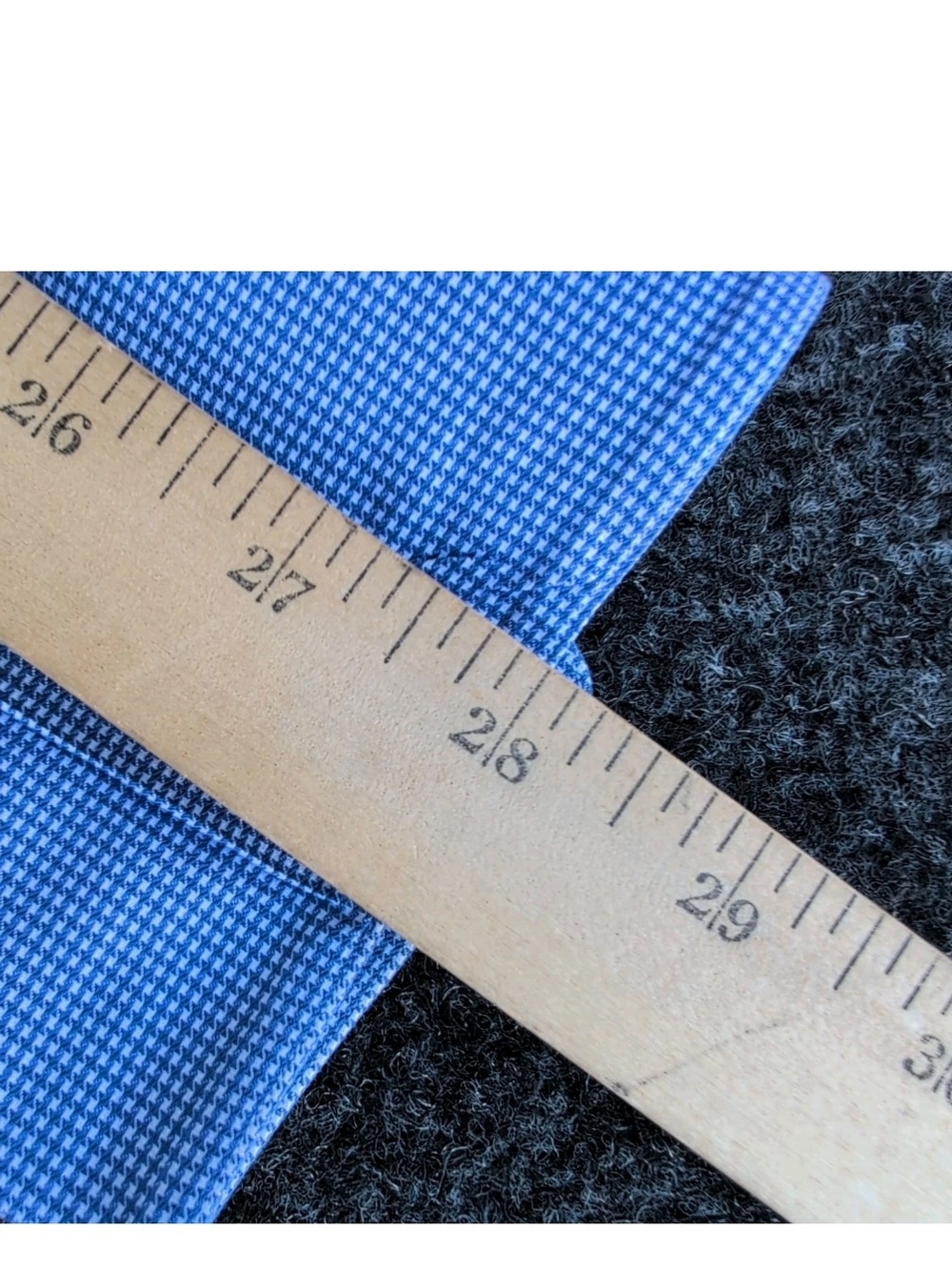 Brioni Dress Shirt Mens 49 19.5 Blue Houndstooth Long Sleeve French Cuffs Italy - Picture 10 of 12